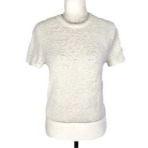 Twik ecru fuzzy sweater